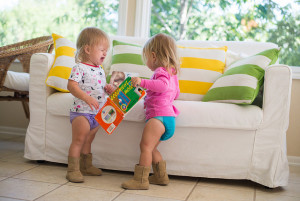 twins fight over books